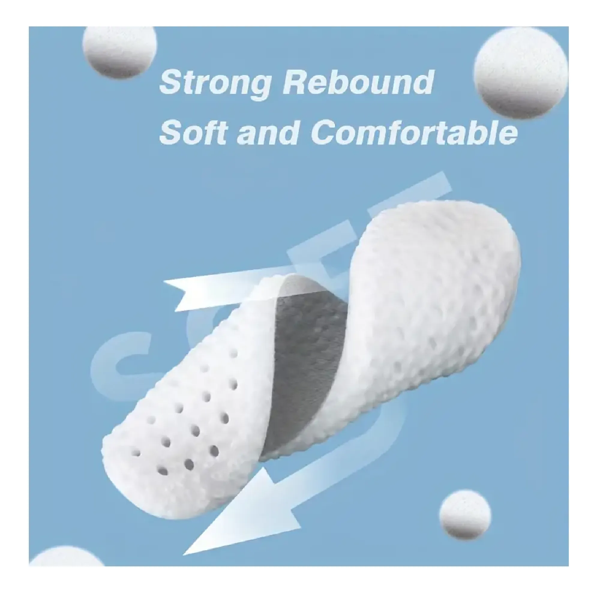 1 Pair 4D Unisex High Elastic Shock Absorbing Deodorant Sport Insoles Comfortable Breathable Massage Cushion For Feet Care Orthopedic Insoles