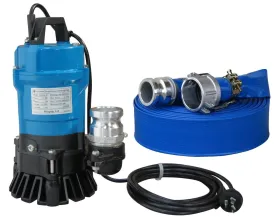 2" Reid Drainvac 400 Semi-Vortex Drainage Submersible Pump - No Float Switch   Hose Kit