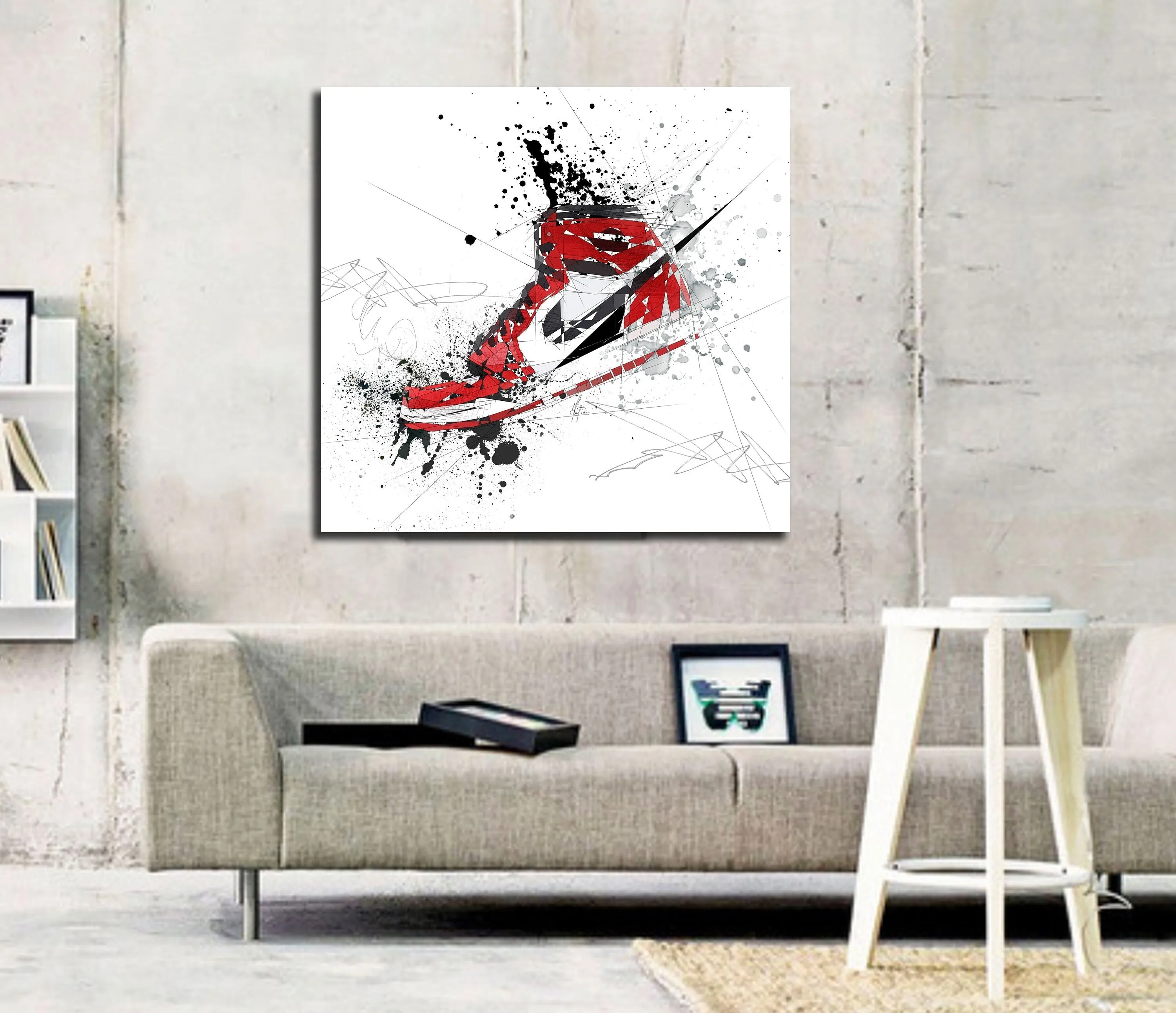 ABSTRACT SNEAKERS MULTICOLOR ART INSPIRED BY AIR JORDANS SNEAKERS //SNK-AJ02