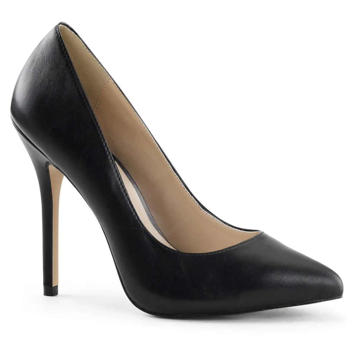 Amuse 20 Classic Pump with 5 inch heel - Matt Black