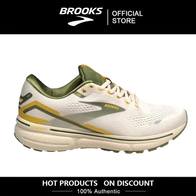 BROOKS Ghost15 Men Running Shoes Lightweight Shock Absorbing Anti-Slip Sneakers Cushioned Soft Sole Long Distance Running Shoes