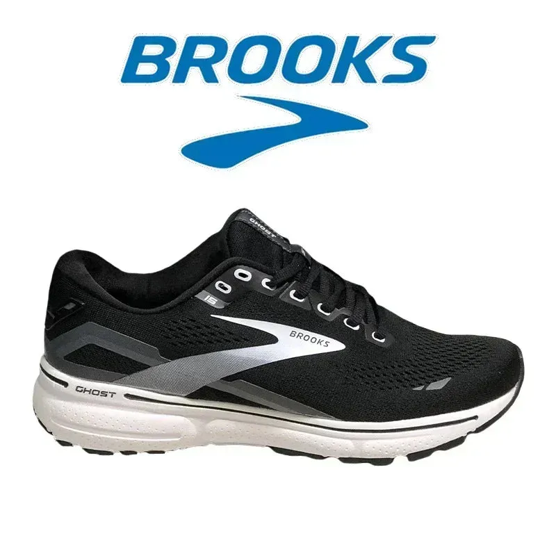 BROOKS Ghost15 Men Running Shoes Lightweight Shock Absorbing Anti-Slip Sneakers Cushioned Soft Sole Long Distance Running Shoes