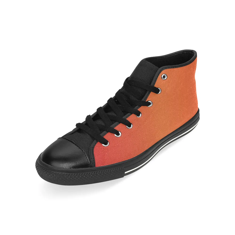 Buy Men's Tiger Orange Solids Print Canvas High Top Shoes at TFS