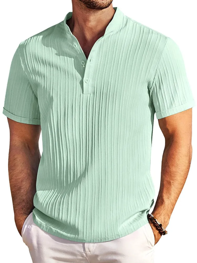 Casual Textured Henley T-Shirt (US Only)