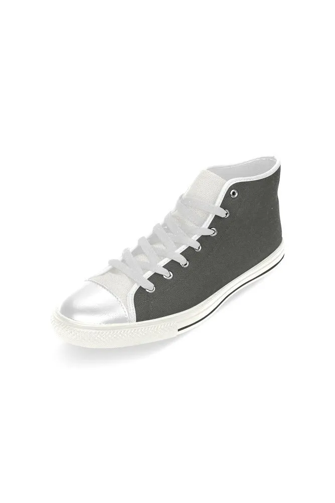 Dark Gray Men’s Classic High Top Canvas Shoes (Model 017)