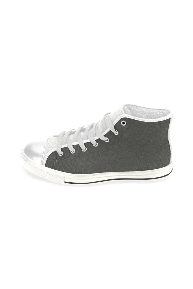 Dark Gray Men’s Classic High Top Canvas Shoes (Model 017)