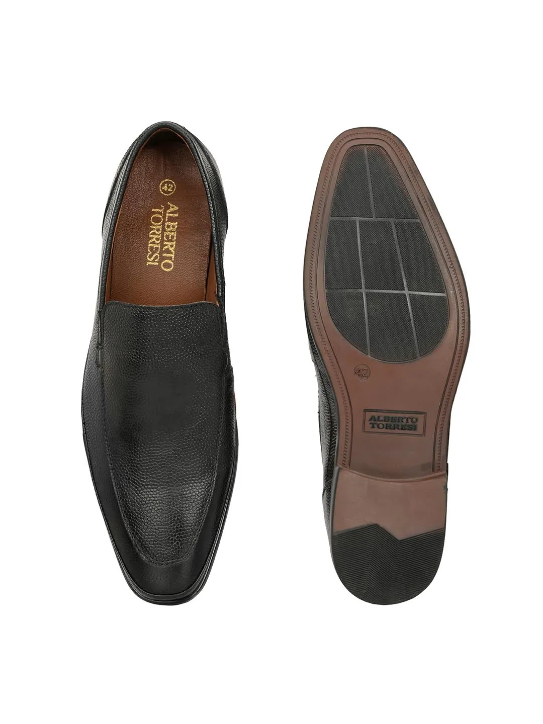 Genuine Laether Black Slipon Formal Shoes