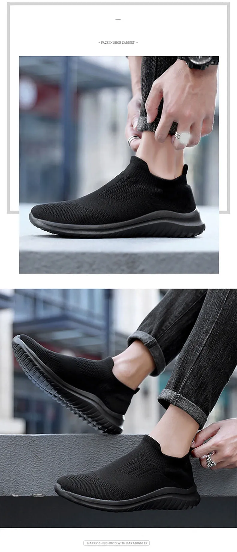 Hnzxzm Men's Casual Sneakers Knitting Mesh Comfortable Socks Walking Shoes Comfortable Men's Casual Shoes Light Sneakers Men Shoes