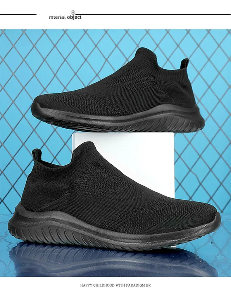 Hnzxzm Men's Casual Sneakers Knitting Mesh Comfortable Socks Walking Shoes Comfortable Men's Casual Shoes Light Sneakers Men Shoes