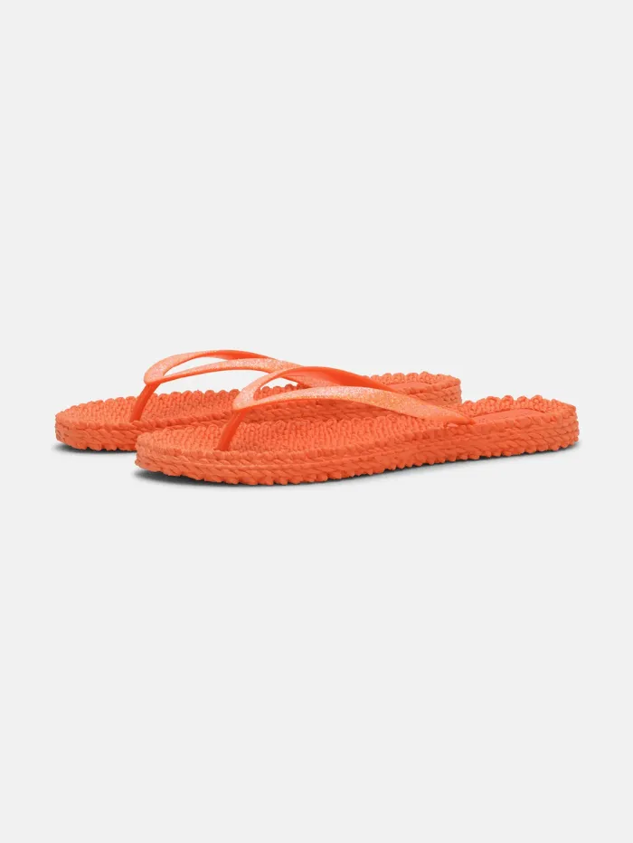 Ilse Jacobsen Flip Flops With Glitter In Hot Orange CHEERFUL01 Col 349