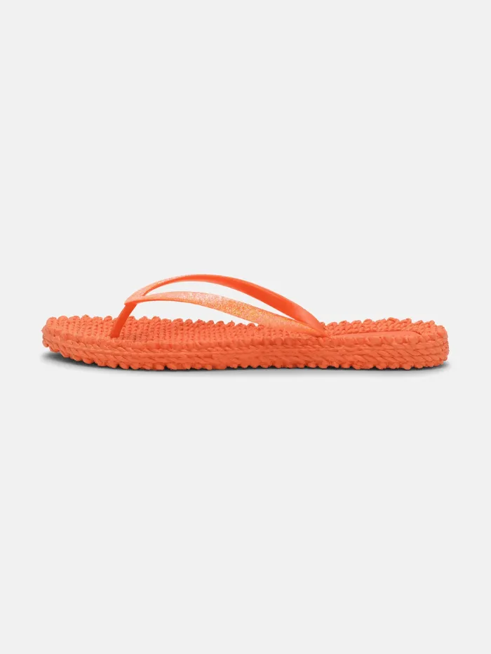 Ilse Jacobsen Flip Flops With Glitter In Hot Orange CHEERFUL01 Col 349