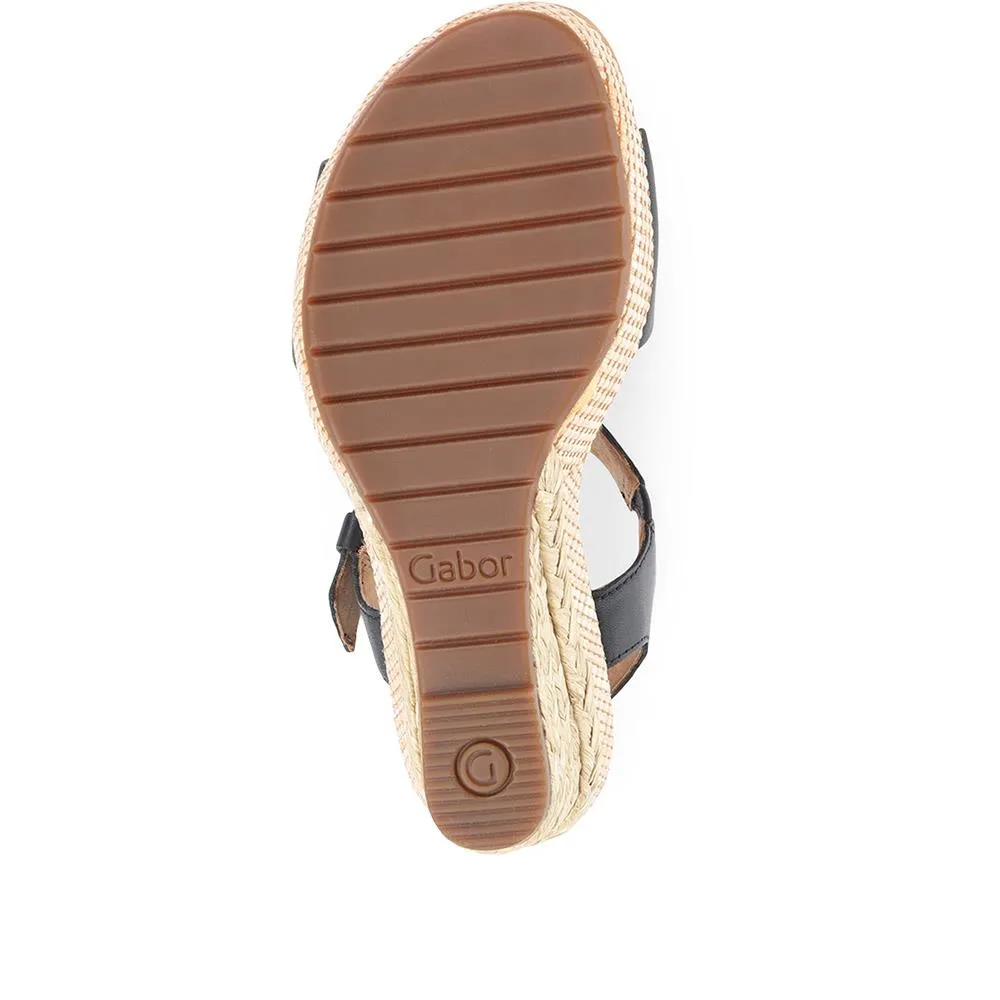 Karen Wedge T-Bar Sandals - KAREN2