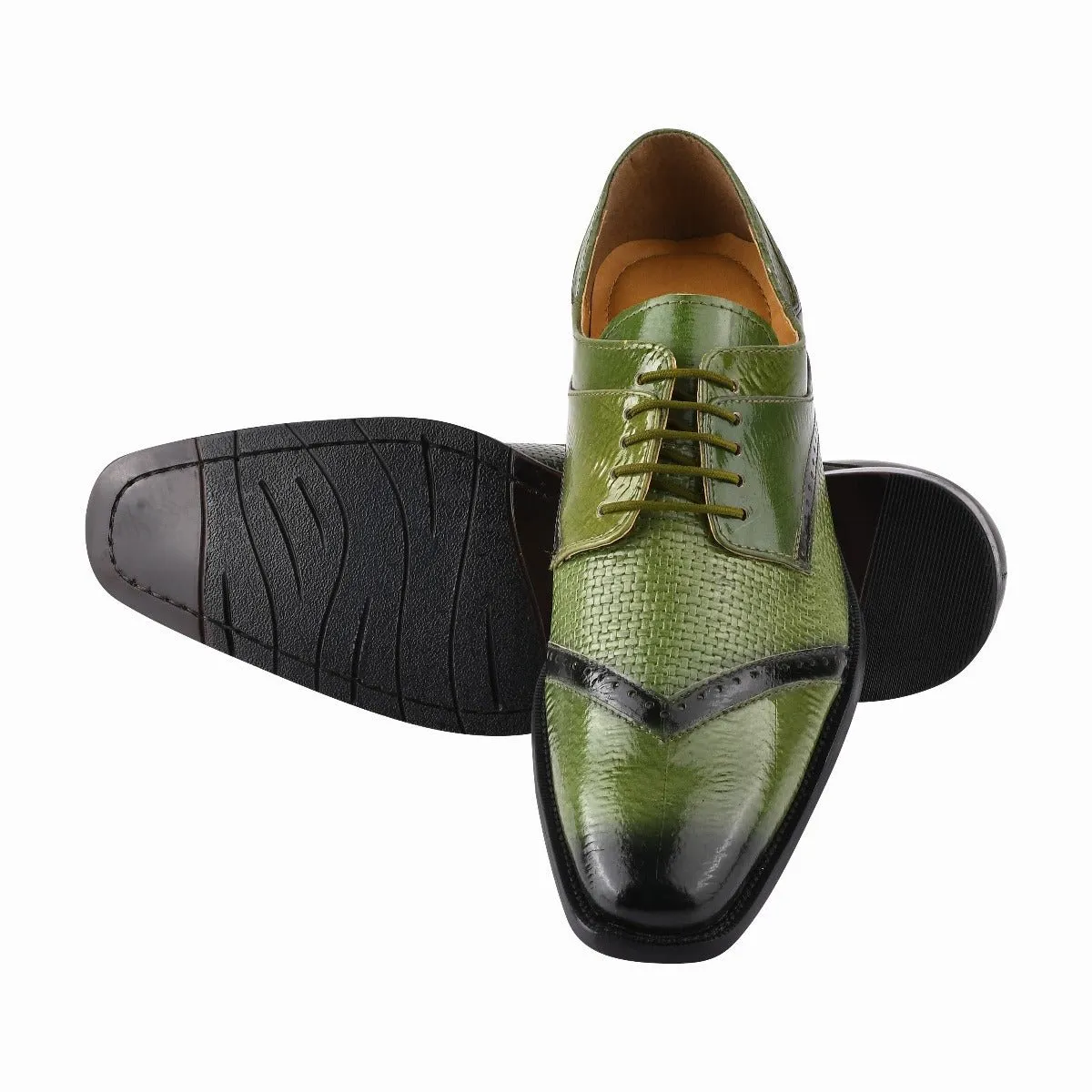 Kazma Leather Oxford Style Lace Up Dress Shoes