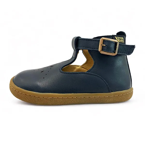 Lark Kids T-Bar Shoe Navy Leather