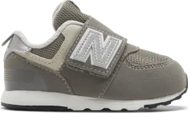 New Balance 574 New-B Hook & Loop Toddler Wide 'Rain Cloud Silver Metallic' Sneakers, Silver