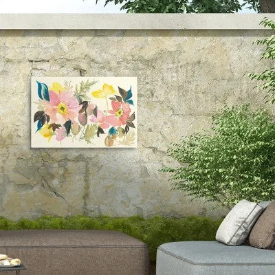 New - Trademark Fine Art Kristy Rice Pastel Garden I Outdoor Canvas Art