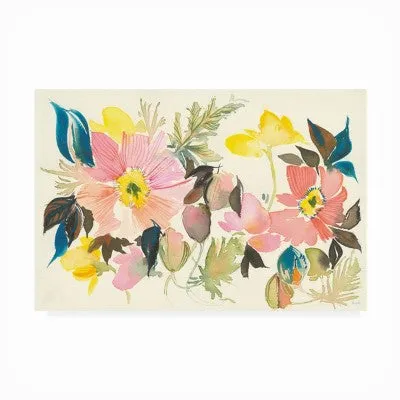 New - Trademark Fine Art Kristy Rice Pastel Garden I Outdoor Canvas Art