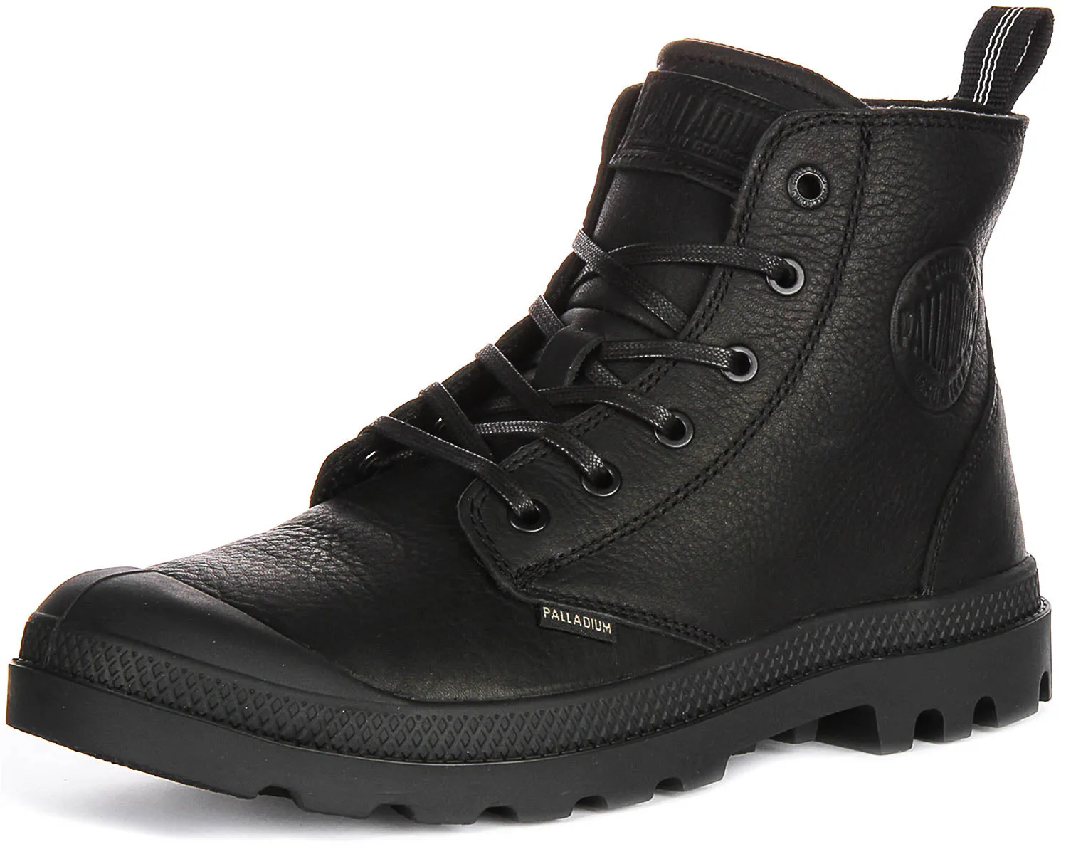 Palladium Pampa Hi Zip Leather In Black