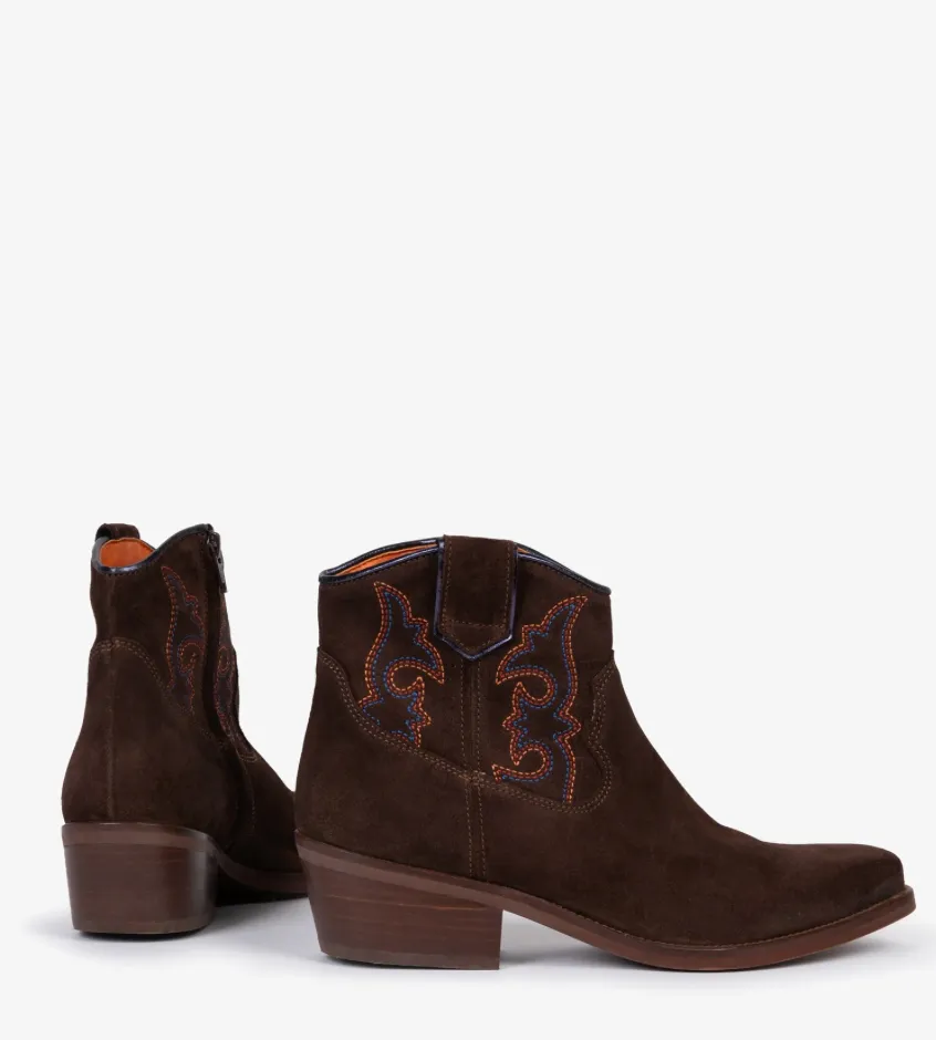 Penelope Chilvers Bitter Chocolate Cassidy Embroidered Boot