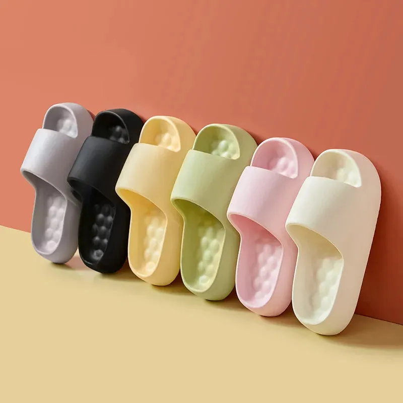 Sohiwoo Eva Soft Sole Chunky Platform Slippers Women 2024 Summer Thick Sole Cloud Slides Beach Sandals Woman Non-Slip Outdoor Flip Flops