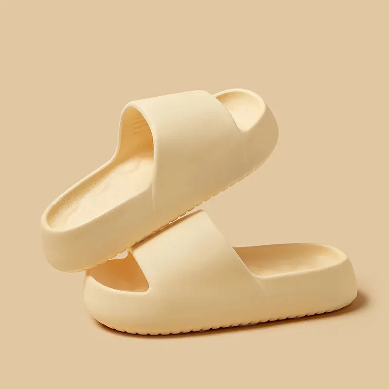 Sohiwoo Eva Soft Sole Chunky Platform Slippers Women 2024 Summer Thick Sole Cloud Slides Beach Sandals Woman Non-Slip Outdoor Flip Flops