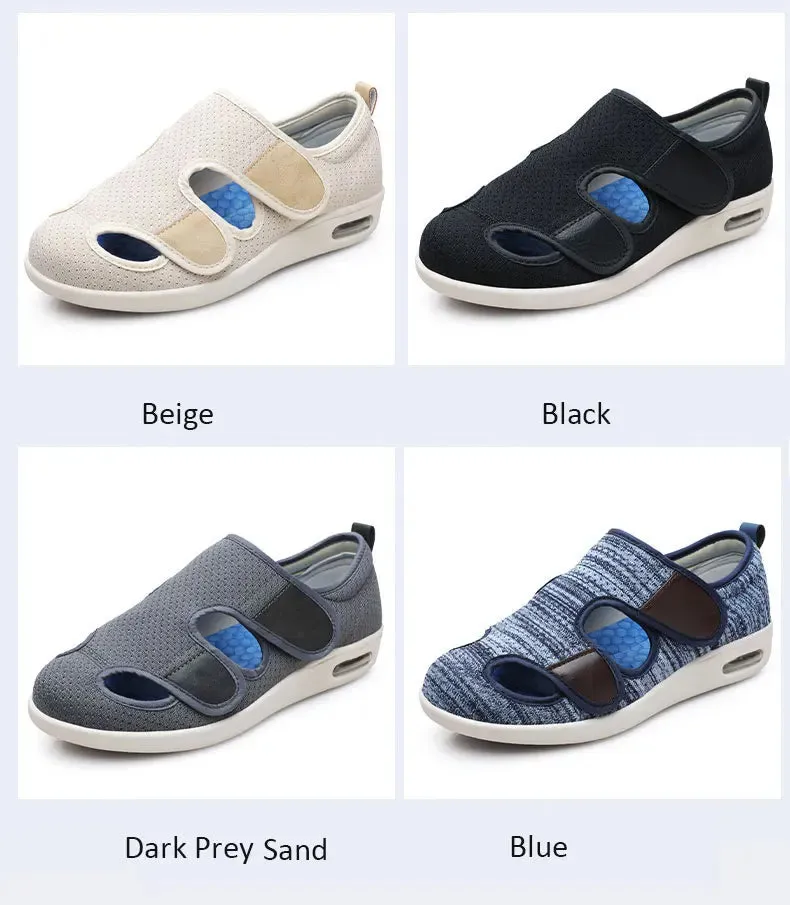 Summer Spring Comfortable Breathable Soft Medical Orthopedics Diabetic Shoes Diabetes Walking Sneaker Wind Adjusting