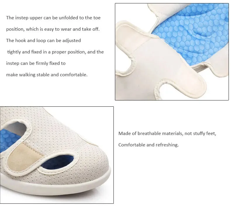 Summer Spring Comfortable Breathable Soft Medical Orthopedics Diabetic Shoes Diabetes Walking Sneaker Wind Adjusting