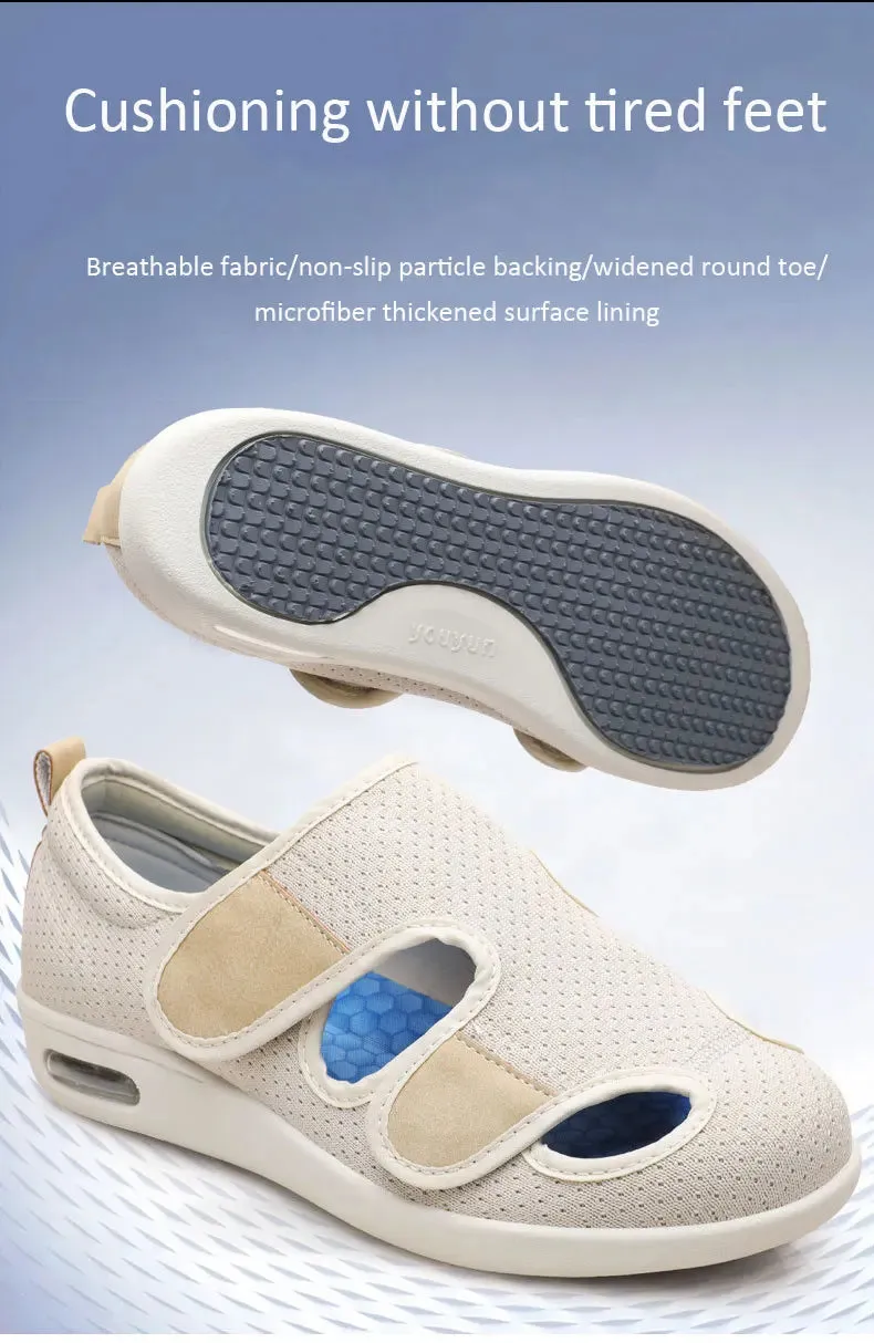 Summer Spring Comfortable Breathable Soft Medical Orthopedics Diabetic Shoes Diabetes Walking Sneaker Wind Adjusting