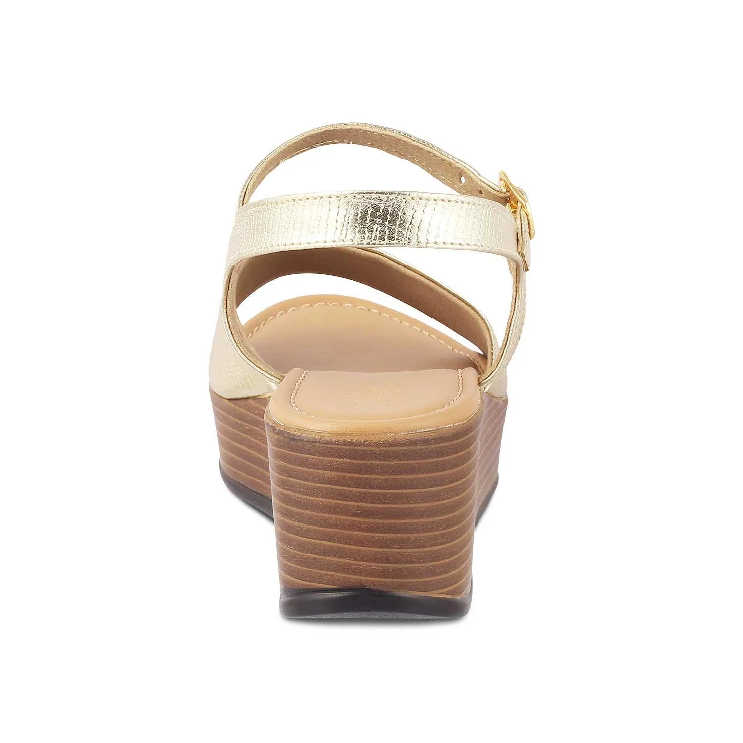 The Cannes Gold Women's Dress Wedge Sandals Tresmode