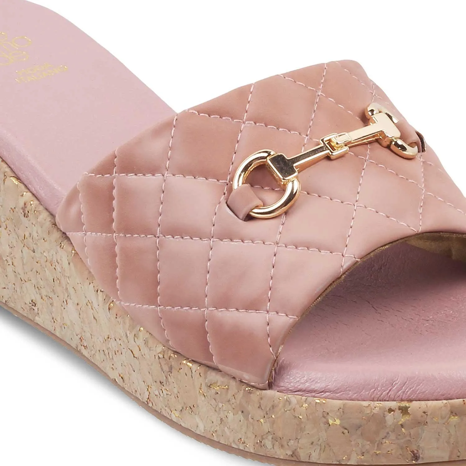 The Ela Pink Women's Casual Wedge Sandals Tresmode