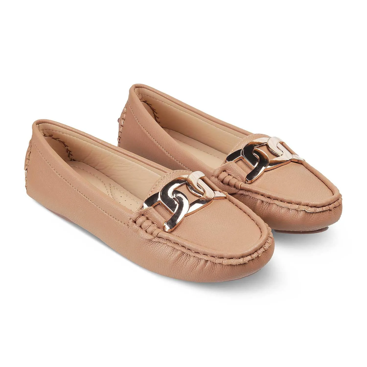 The Yon New Tan Women's Dress Loafers Tresmode