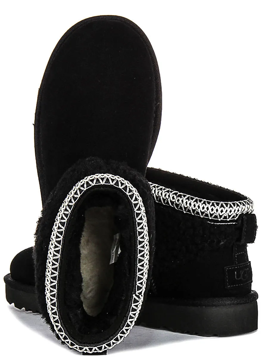 Ugg Australia Ultra Mini Cuff In Black For Women