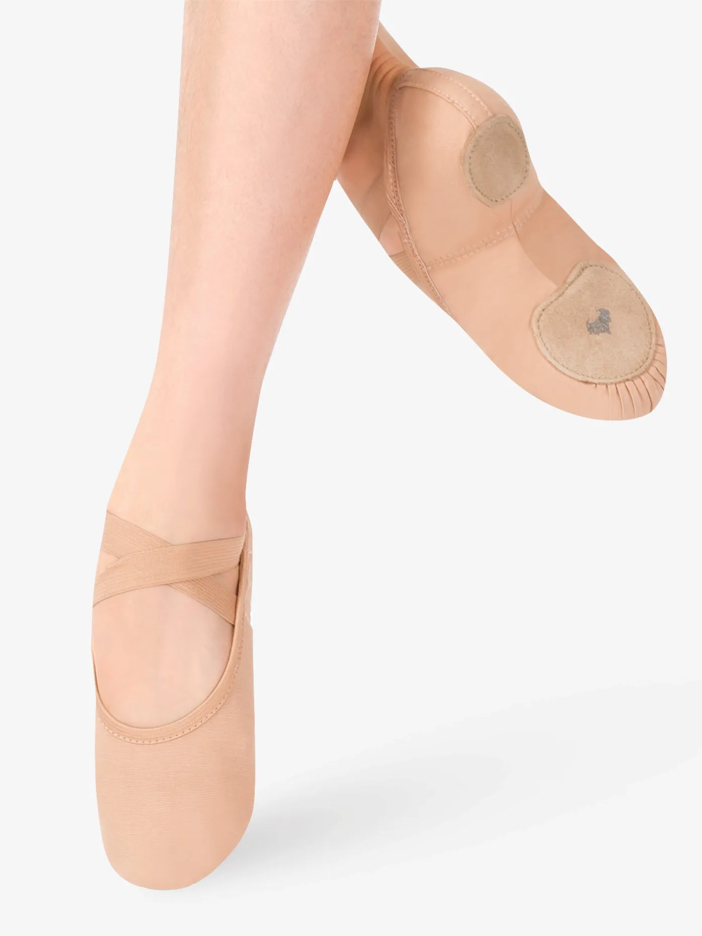 Womens Stretch Canvas Split Sole Ballet Shoes